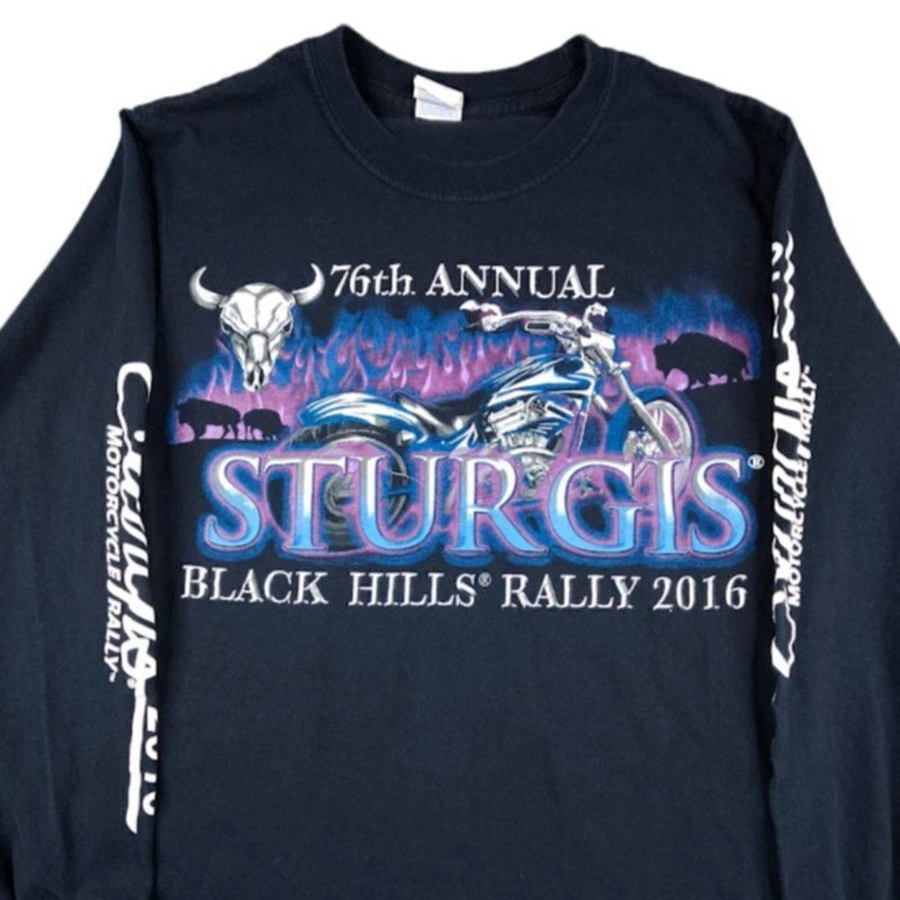 Black Hills Rally T Shirt Mens Size Small 2016 Sturgis 76th Annual Buffalo